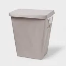 Gray Laundry Hamper with Lift Liner and Lid: Clothes Basket, Dirty Clothes Storage, 80L Capacity