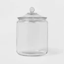 138oz Glass Jar and Lid: Clear Glass Container, Cookie & Candy Storage, Hand Wash, 9.54" Height
