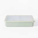 8 Compartment Large Plastic Snack Bento Box Sage Green: Recycled PET, Dishwasher & Microwave Safe