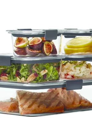 Rubbermaid 10pc Brilliance Leak Proof Food Storage Containers with Airtight Microwave & Freezer Safe