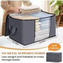 Maison 6 Pack Clothes Storage Bins Foldable Closet Organizers Storage Containers with Reinforced Handle