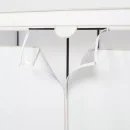 60" Wide Covered Storage Closet White: Portable Garment Rack, Steel Frame, Adult Assembly Required